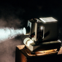 Projector with smoky beam